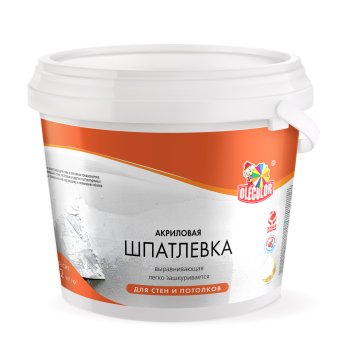 Шпатлевка ABC-Farben OLECOLOR для стен и потолков белая 0,9 кг